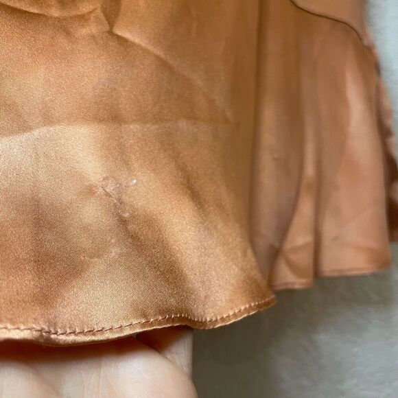 NWT Free People Strike a Pose Feminine Romantic Silk Dress Perpetual Sunset 0 - Picture 8 of 13